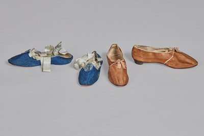 Lot 92 - Four pairs of slippers, 1810-1820