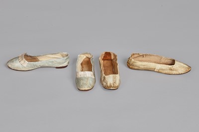 Lot 92 - Four pairs of slippers, 1810-1820