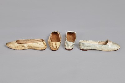 Lot 92 - Four pairs of slippers, 1810-1820