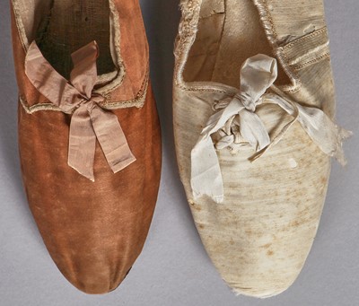 Lot 92 - Four pairs of slippers, 1810-1820