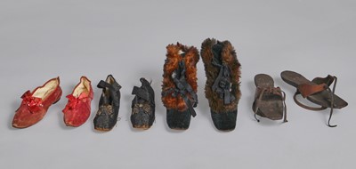 Lot 118 - A group of footwear, 1800-1880s