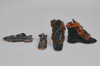 Lot 118 - A group of footwear, 1800-1880s