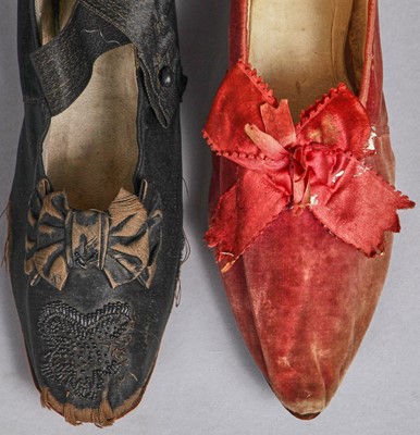 Lot 118 - A group of footwear, 1800-1880s