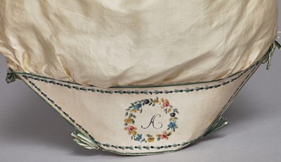 Lot 24 - An ivory silk work bag, English or French, 1815-25