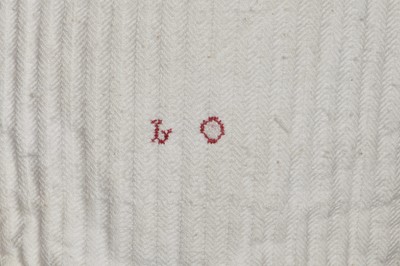 Lot 26 - A pair of girl's white linen short stays, probably French, circa 1805