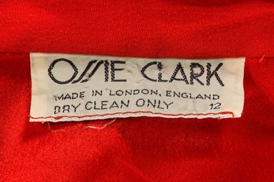 Lot 470 - An Ossie Clark red crêpe wrap dress, circa 1972