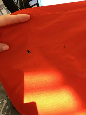 Lot 470 - An Ossie Clark red crêpe wrap dress, circa 1972