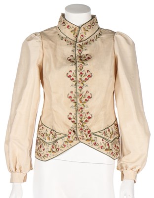 Lot 393 - A gentleman's embroidered silk waistcoat, late...