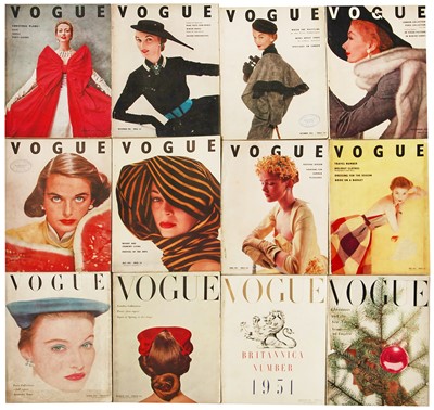 Lot 23 - British Vogue 1951, complete run