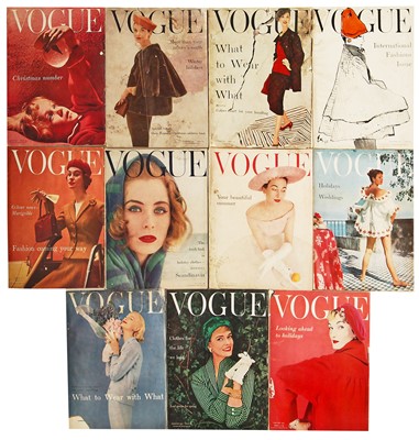 Lot 27 - British Vogue, 1955, near complete run