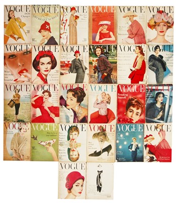 Lot 37 - American Vogue 1956, near complete run and issues from 1957 and 58