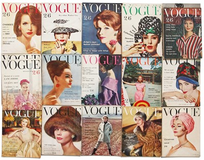 Lot 40 - British Vogue 1960, near complete run