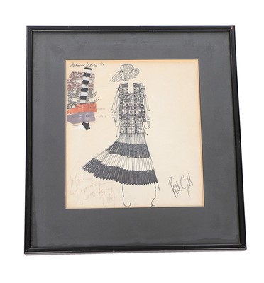Lot 59 - A matching Bill Gibb sketch for the printed...