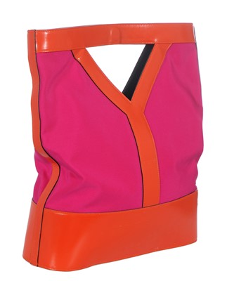 Lot 373 - An Yves Saint Laurent canvas and leather tote bag, circa 1990