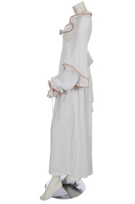 Lot 494 - A Biba white muslin maxi dress, circa 1970