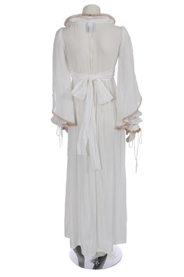 Lot 494 - A Biba white muslin maxi dress, circa 1970
