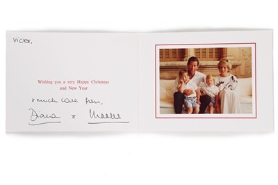 Lot 242 - A Royal Christmas card, signed by Princess...