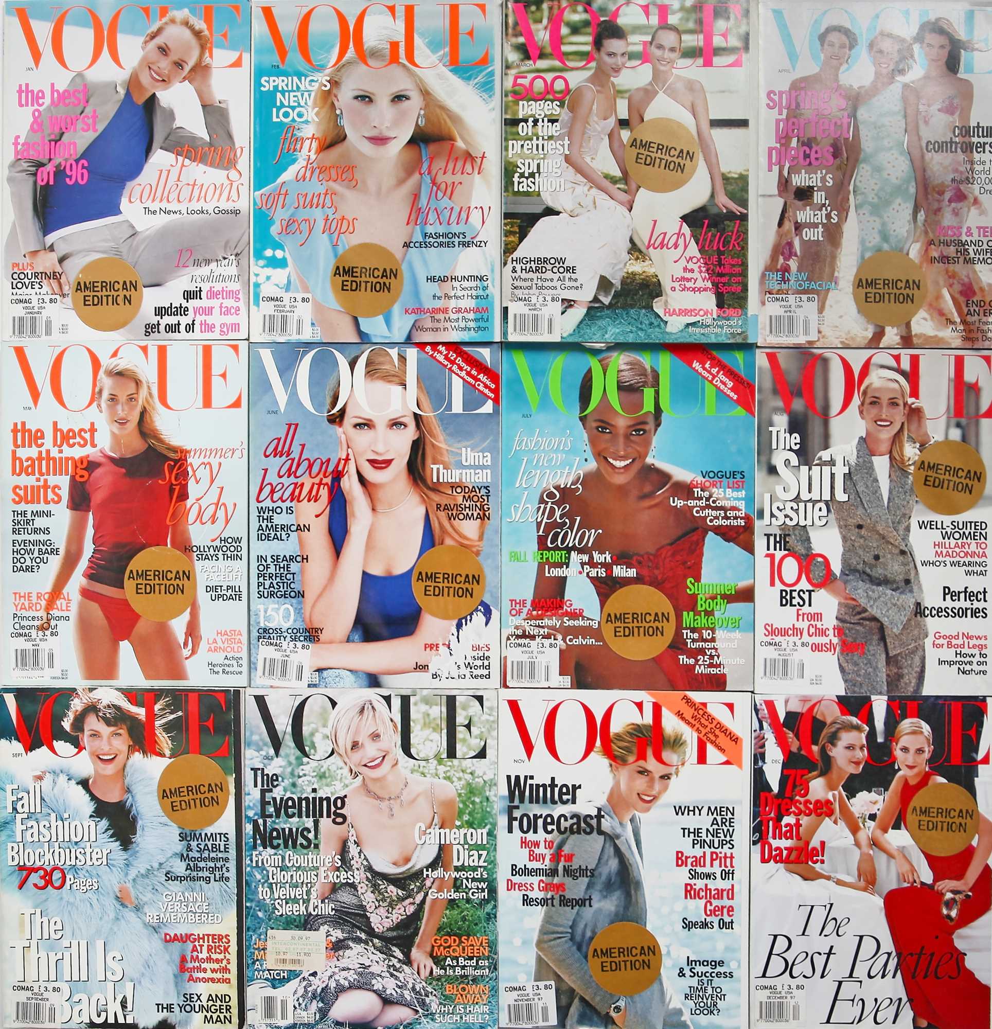 Click for high resolution Lot 81 - American Vogue 1997, complete run