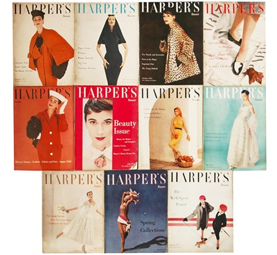 Lot 88 - Harper's Bazaar 1955, near complete run