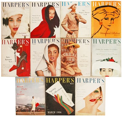 Lot 89 - Harper's Bazaar 1956, near complete run