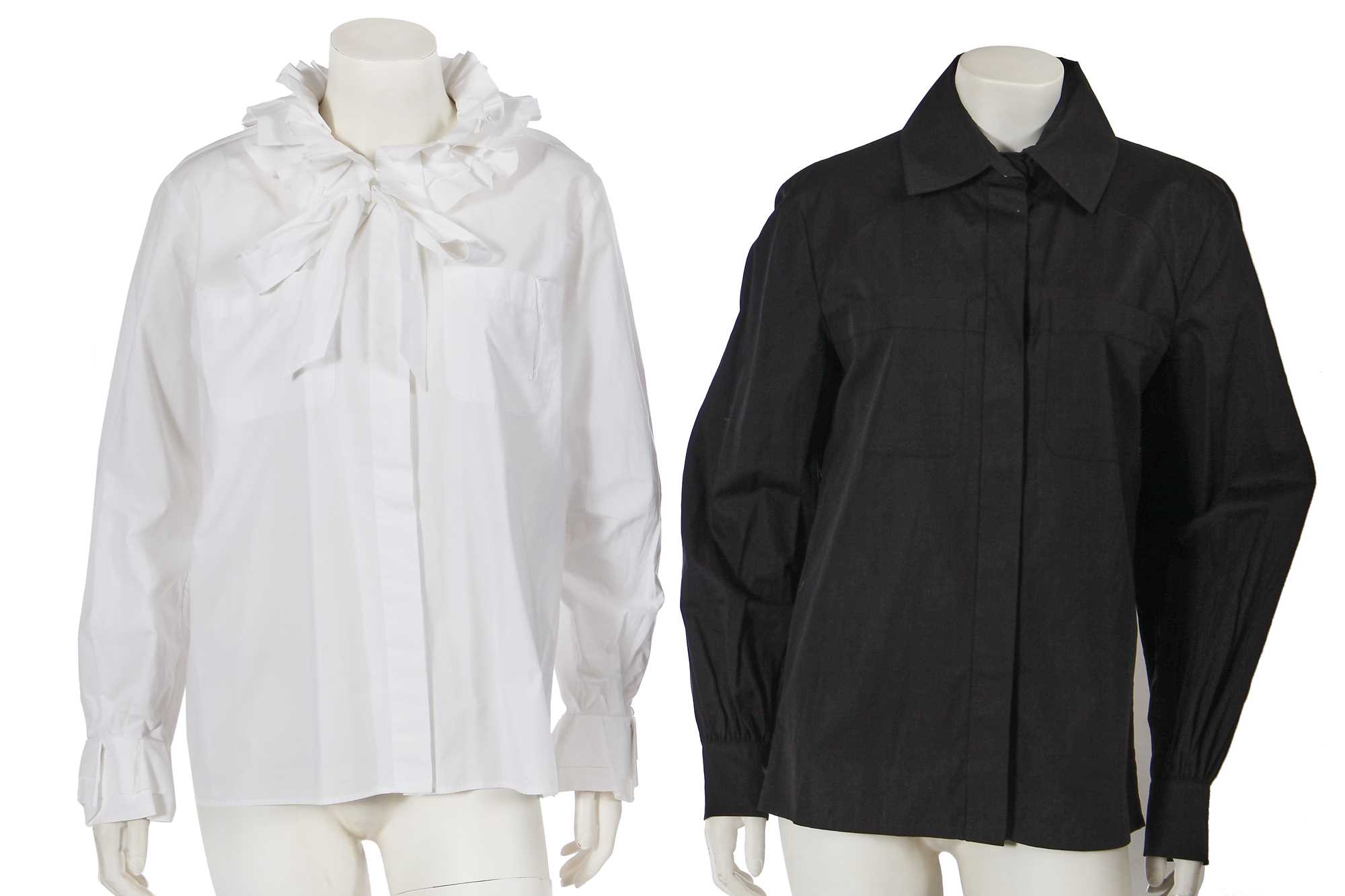 Click for high resolution Lot 154 - Two Chanel by Karl Lagerfeld cotton blouses, modern