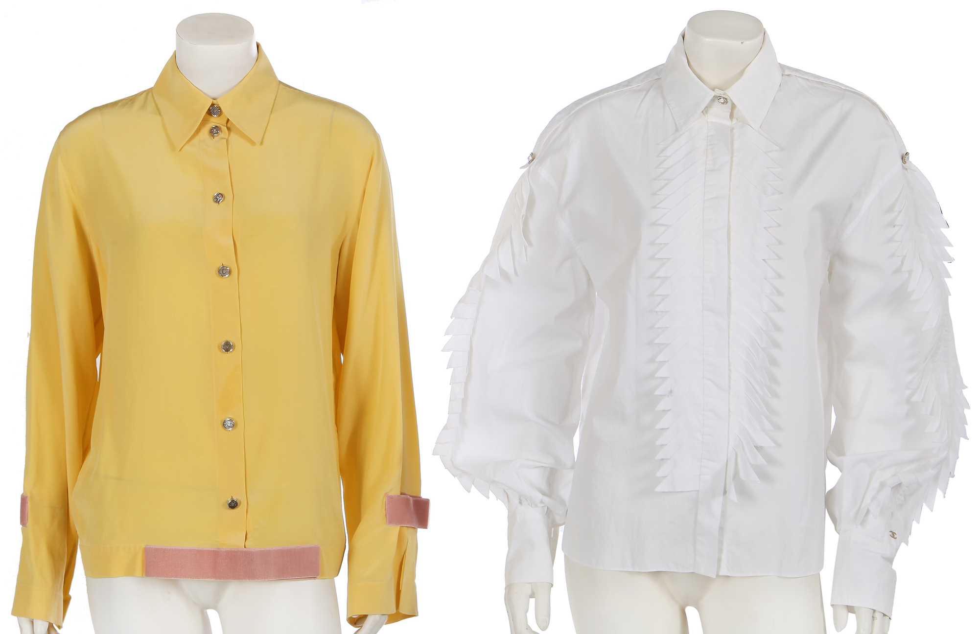 Click for high resolution Lot 156 - Two Chanel by Karl Lagerfeld blouses, 2010s
