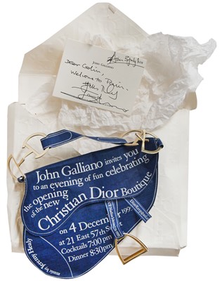 Lot 99 - A Christian Dior by John Galliano 'saddle bag' invitation, 1999