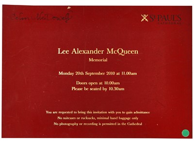 Lot 106 - A group of Alexander McQueen and Givenchy ephemera, 1990s-2010s