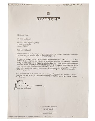 Lot 106 - A group of Alexander McQueen and Givenchy ephemera, 1990s-2010s