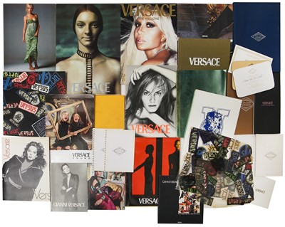 Lot 124 - A group of Versace lookbooks and invitations, mainly 1990s-2000s