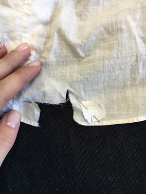 Lot 72 - A rare white cotton chemisette, 1815-20