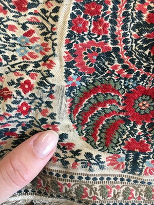 Lot 61 - Woven drawloom stole, probably Norwich, circa 1810