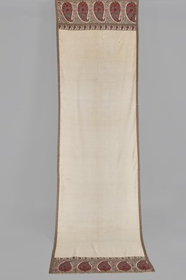 Lot 61 - Woven drawloom stole, probably Norwich, circa 1810