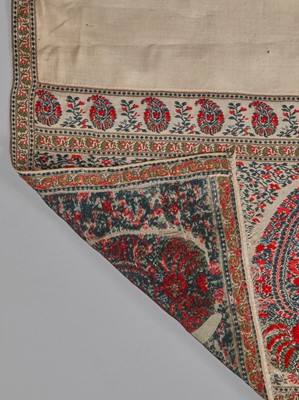 Lot 61 - Woven drawloom stole, probably Norwich, circa 1810