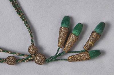 Lot 53 - A green silk reticule, early 19th century