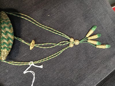Lot 53 - A green silk reticule, early 19th century