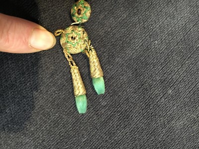 Lot 53 - A green silk reticule, early 19th century