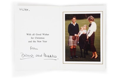 Lot 243 - A Royal Christmas card, signed by Princess...