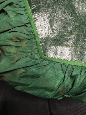 Lot 58 - A green silk bonnet, 1806-1809