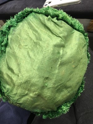 Lot 58 - A green silk bonnet, 1806-1809
