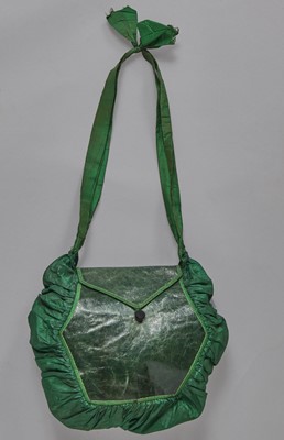 Lot 58 - A green silk bonnet, 1806-1809