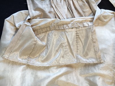 Lot 80 - A blush silk taffeta dress, French, circa 1810