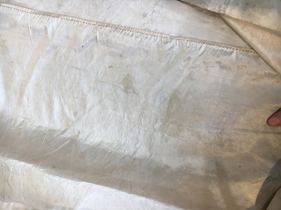 Lot 80 - A blush silk taffeta dress, French, circa 1810