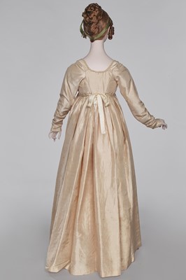Lot 80 - A blush silk taffeta dress, French, circa 1810