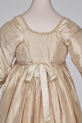 Lot 80 - A blush silk taffeta dress, French, circa 1810