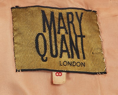 Lot 567 - Mary Quant's own Mary Quant salmon pink wool tweed 'Peachy' pinafore dress, 1962