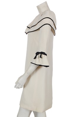 Lot 562 - Mary Quant's own Mary Quant cream and black crêpe 'Daddy's Girl' dress, designed 1964