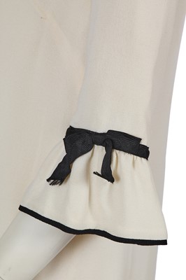 Lot 562 - Mary Quant's own Mary Quant cream and black crêpe 'Daddy's Girl' dress, designed 1964