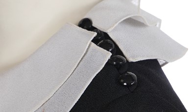 Lot 563 - Mary Quant's own Mary Quant black and white crêpe 'Miss Muffet' dress, 1964