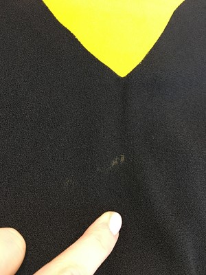 Lot 558 - Mary Quant's own Mary Quant black and yellow crêpe mini dress, 1966-67